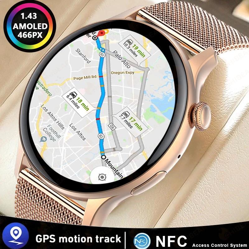 2023  NFC GPS Ʈ ġ, AMOLED 466*466 HD ȭ, ׻ ǥ  ð,  ȭ Ʈġ, 1.43 ġ, ǰ